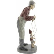 Dekoration Mann mit Marionette 6PR2417 mehrfarbig 16x14x36 cm Klassik Romantisch