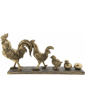 Decoration rooster 6PR2439 antique gold 35x7x18 cm