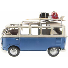 VW Bus Modell lizenziert 6Y2986 Blau - Weiß 27x12x17 cm