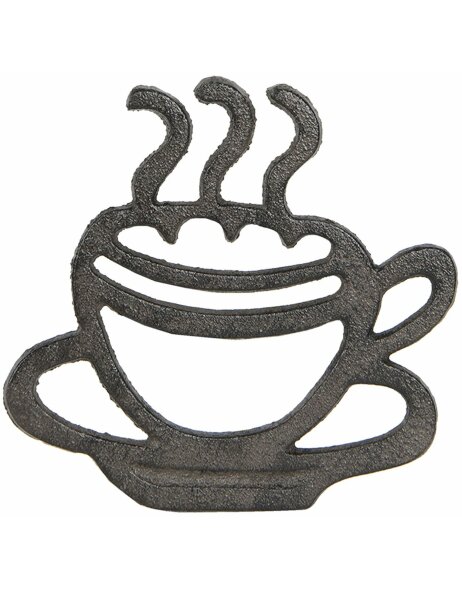 Pfannenuntersetzer Tasse Kaffee 6Y3053 braun 19x18x2 cm
