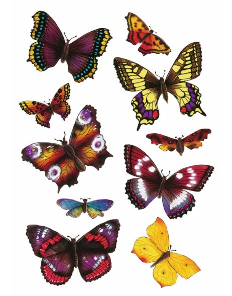 MAGIC Sticker Schmetterlinge 3D Fl&uuml;gel