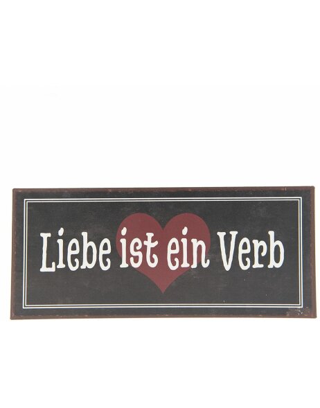 Quote board 6Y3258D Brown - White 30x13 cm