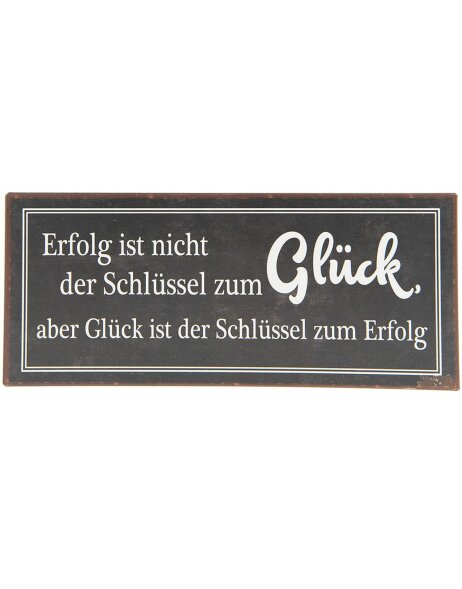 Quote board 6Y3263D Brown - White 30x13 cm