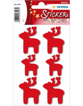 Herma Christmas Sticker Elks Felt red