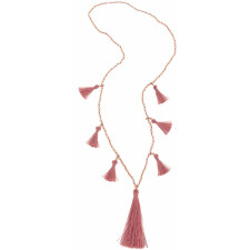 Necklace JZNL0147P pink 35 cm