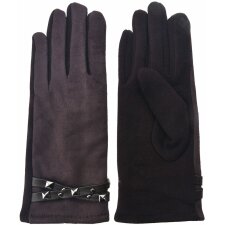 Gloves brown MLGL0023CH brown 8x24 cm