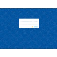 Protège-cahier A5 horizontal bleu opaque