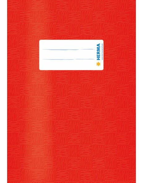 Exercise book cover PP A5 red opaque