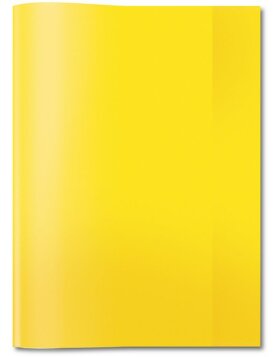 Prot&egrave;ge-cahier PP A4 transparent-jaune