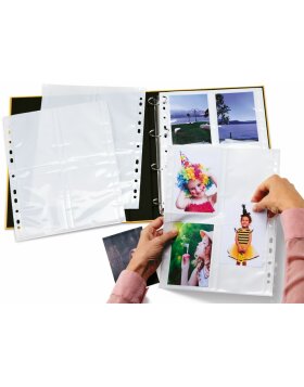 Fotophan transparent photo pockets 9x13cm vert. white 250 p.