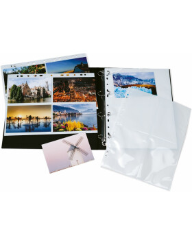 Pochettes transparentes pour photos 100 x 150 mm de haut, blanches 250 pochettes
