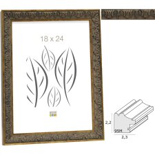 Deknudt Bilderrahmen S95MA Kunststoff gold-grau 10x15 bis 40x50 cm