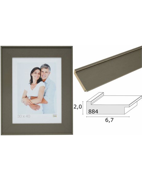 photo frame taupe wood S884S