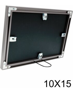 S021D7 Aluminium multi print frame in grey colour for 2 photos 10x15 cm