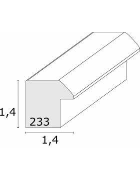 S233H1 Holzrahmen in naturfabe mit weißer Aussenkante 24x30 cm