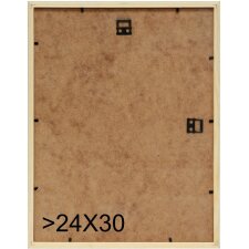 S233H4 Frame in natural wood with red side 30x45 cm