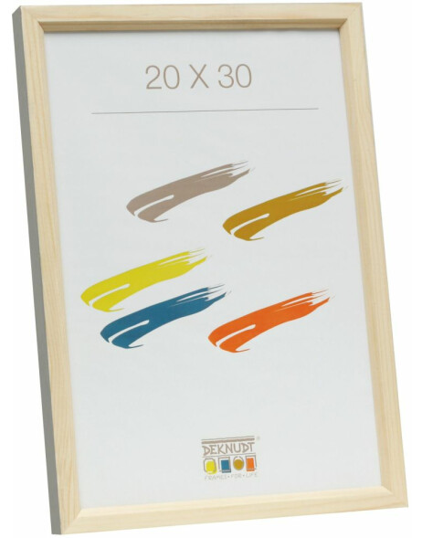S233H7 Cadre en bois couleur naturelle avec bord ext&eacute;rieur gris 10x15 cm