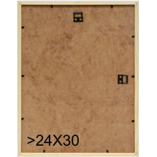 S233H7 Cornice in legno di colore naturale con bordo esterno grigio 30x40 cm