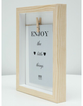 S234H1 Frame in naturel wood with a clothes-peg 10x15 cm