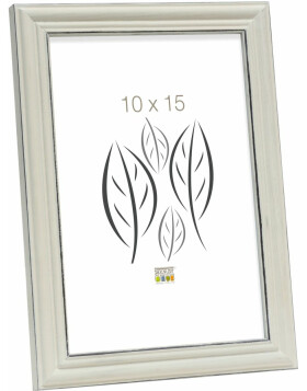 S235F1 White picture frame in rustic style 15x20 cm