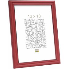 S235F4 Red picture frame in rustic style 15x20 cm