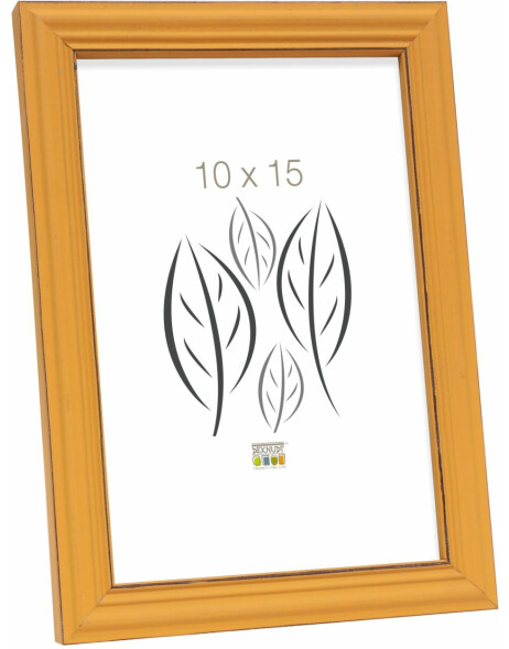 S235F5 Yellow picture frame in rustic style 13x18 cm
