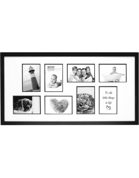 S45SK2 Multi picture frame in timeless black for 8 pictures 10x15 cm