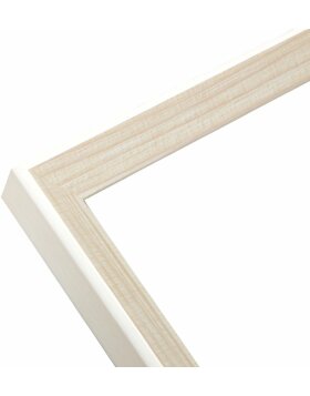 S46CH1 Photo frame in natural wood colour with white border 18x24 cm