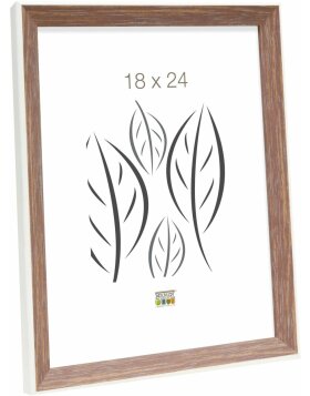 S46CH3 Photo frame in beige with white border 15x20 cm