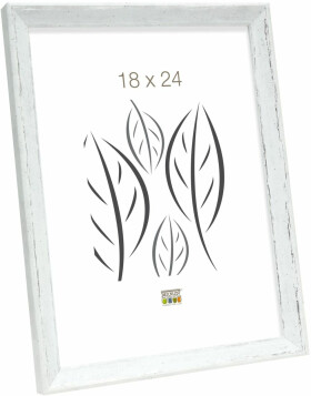 S46DF1 Photo frame in white with silver bevel 15x20 cm