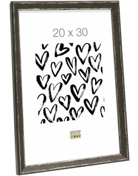 S46DF2 Photo frame in black with silver bevel 15x15 cm