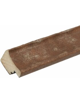 S46HF3 Cadre en bois marron avec surface ondul&eacute;e...