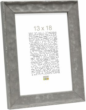 S46HF7 Grey wooden frame with a wavy surface 18x24 cm