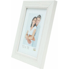 S46KF1 White wooden frame with a pearl bevel 30x45 cm