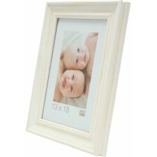 S46LF1 White painted photo frame in cottage style 13x18 cm
