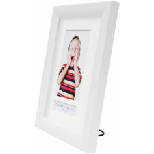 S54SF1 Photo frame in white painted look with text field (with Dutch text) 10x20 cm