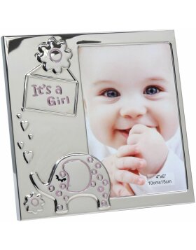 S57MA2 Frame in silver colour its a girl 10x15 cm