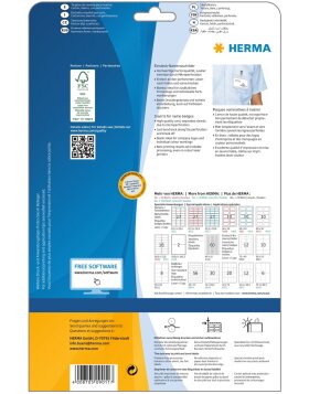 Étiquettes nominatives à insérer A4 90x54 mm blanches carton non adhésif 250 pcs.