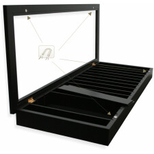 S67RY2 Practical presentation box in black for all kinds of objects 40x40 cm