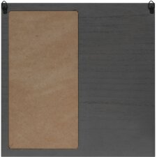 S67TT4 Muro de notas de madera gris con pizarra