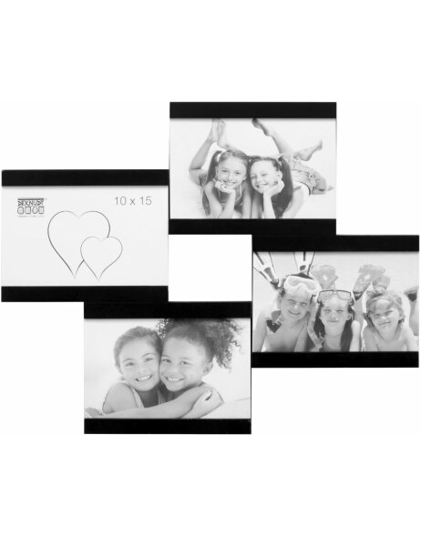 S68RK2 Multi picture frame in black for 4 pictures 10x15 cm