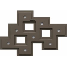 S68RK9 Multi picture frame in taupe for 8 pictures 10x15 cm