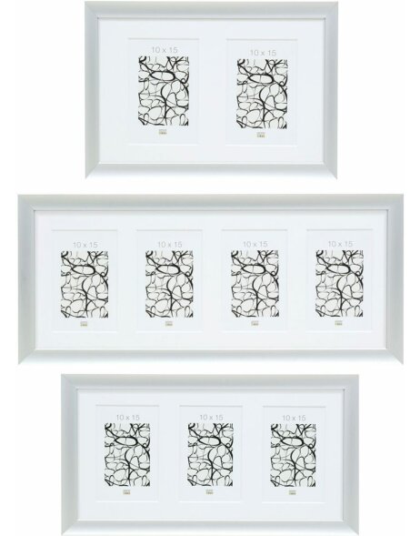 S021D1 Aluminium multi frame silver 2 to 4 photos 10x15 cm and 13x18 cm