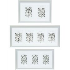 S021D1 Aluminium multi frame silver 2 to 4 photos 10x15 cm and 13x18 cm