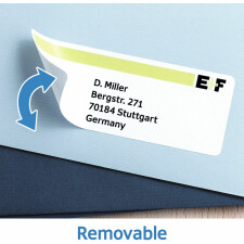 File labels white Movables-removable 59x297 A4 75