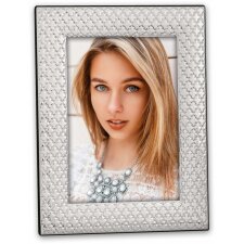 Metal photo frame S144 silver glossy 20x25 cm