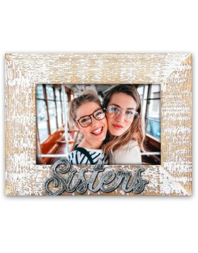 Wooden photo frame Sisters 10x15 cm
