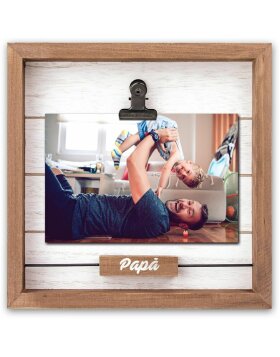 Flavio wooden photo frame Papa 10x15 cm
