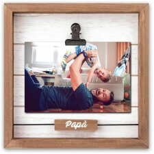 Flavio wooden photo frame Papa 10x15 cm