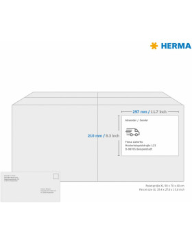 HERMA Labels white Movables-removable 210x297 A4 100 pcs.